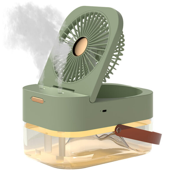 ⁦Humidifier Spray Fan Portable Fan Air Cooler Air Humidifier USB Mist Fan Desktop Fan With Night Light For Summer Home Appliance⁩ - الصورة ⁦4⁩