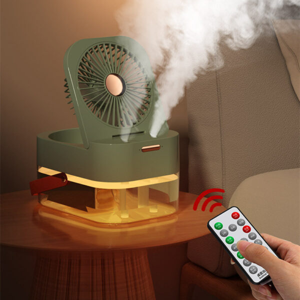 ⁦Humidifier Spray Fan Portable Fan Air Cooler Air Humidifier USB Mist Fan Desktop Fan With Night Light For Summer Home Appliance⁩ - الصورة ⁦6⁩