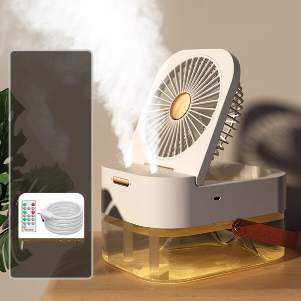 ⁦Humidifier Spray Fan Portable Fan Air Cooler Air Humidifier USB Mist Fan Desktop Fan With Night Light For Summer Home Appliance⁩ - الصورة ⁦9⁩