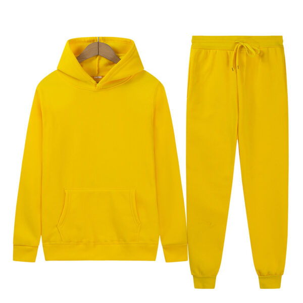 ⁦Men's Sport Suit Solid Color Light Board Fleece Warm⁩ - الصورة ⁦2⁩