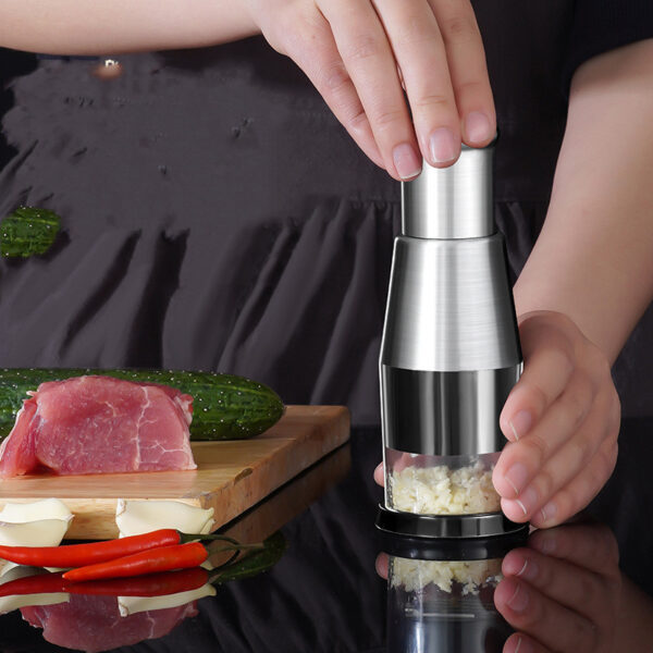 ⁦Garlic Crusher Onion Chopper Multipeler Vegetables Chopper Manual Garlic Press Machine Garlic Squeezer Kitchen Gadget⁩ - الصورة ⁦5⁩