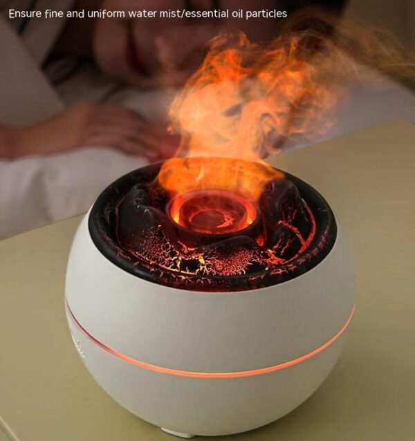 ⁦Flame Aroma Diffuser Household Desk Aromatherapy Humidifier⁩ - الصورة ⁦3⁩
