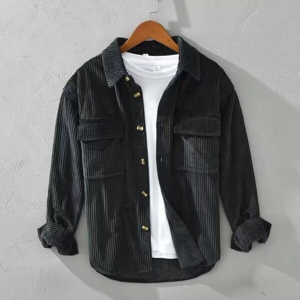 ⁦Men's Spring And Autumn High-end Corduroy Shirt⁩ - الصورة ⁦4⁩