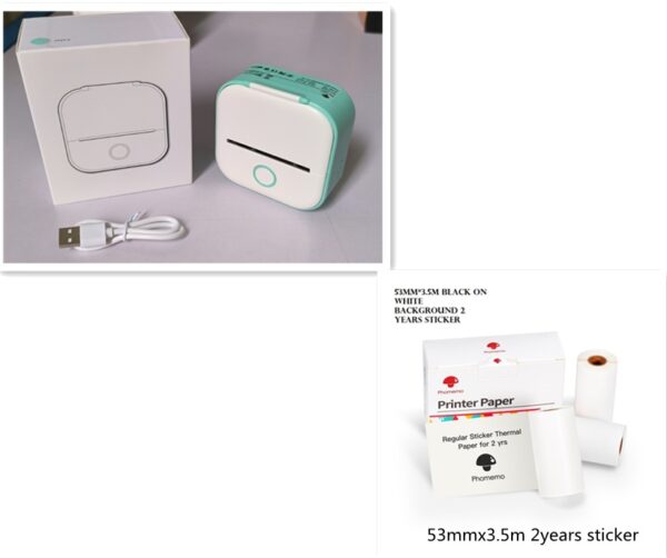 ⁦Portable Mini Thermal Label Printer Home Photo Printer Student Wrong Question Printer Bluetooth-compatible Mini Label Printer Price Tag⁩ - الصورة ⁦2⁩