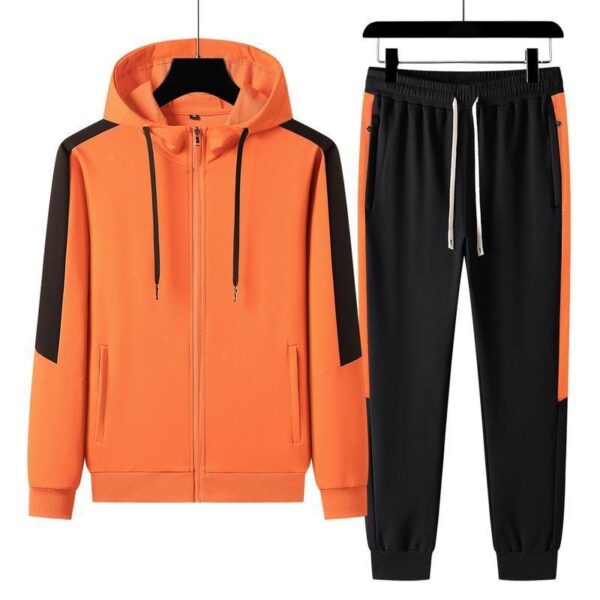 ⁦Morning Run Workout Autumn Men Leisure Set Hooded⁩ - الصورة ⁦2⁩