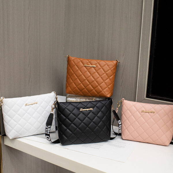 ⁦Small Messenger Bag For Women Trend Lingge Embroidery Female Shoulder Bags Fashion Chain Ladies Crossbody Purse⁩ - الصورة ⁦8⁩