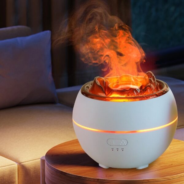 ⁦Flame Aroma Diffuser Household Desk Aromatherapy Humidifier⁩ - الصورة ⁦5⁩