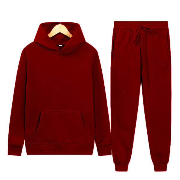 ⁦Men's Sport Suit Solid Color Light Board Fleece Warm⁩ - الصورة ⁦5⁩
