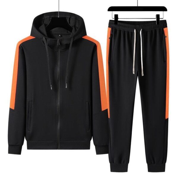 ⁦Morning Run Workout Autumn Men Leisure Set Hooded⁩ - الصورة ⁦3⁩