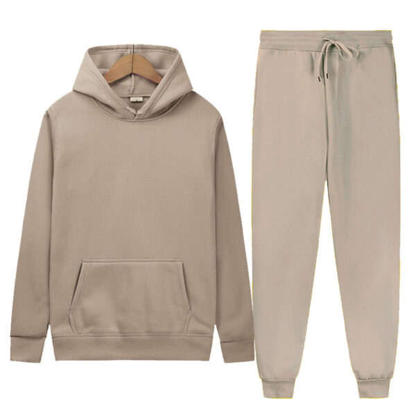 ⁦Men's Sport Suit Solid Color Light Board Fleece Warm⁩ - الصورة ⁦3⁩