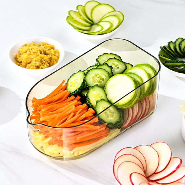 ⁦Multifunction Transparent Vegetable Cutter Steel Blade Potato Slicer Fruit Shred Dicing Blades Carrot Cheese Grater Chopper Kitchen Gadgets⁩ - الصورة ⁦5⁩