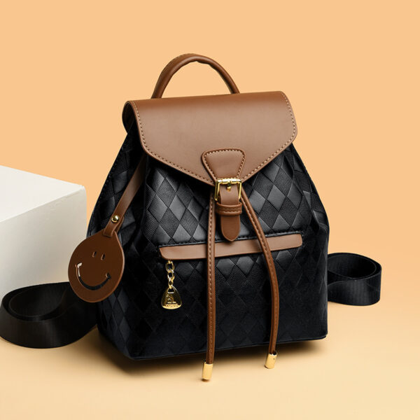 ⁦Female Backpack Casual Multifunction Women Leather Backpack Shoulder School Travel Back Pack⁩ - الصورة ⁦3⁩