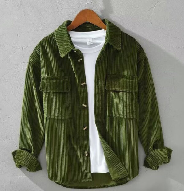 ⁦Men's Spring And Autumn High-end Corduroy Shirt⁩ - الصورة ⁦3⁩