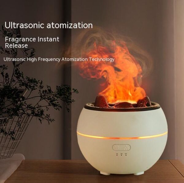 ⁦Flame Aroma Diffuser Household Desk Aromatherapy Humidifier⁩ - الصورة ⁦2⁩
